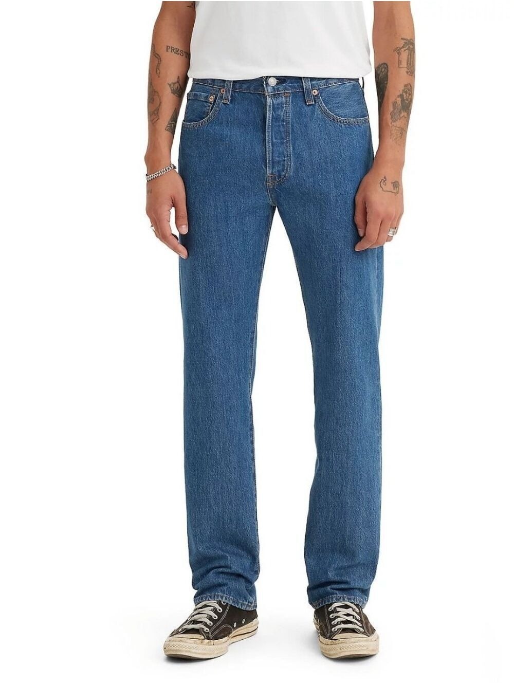 Levi's 501 Original Fit Men's Jeans W36 L32 Medium Wash 501-0186 Button Fly